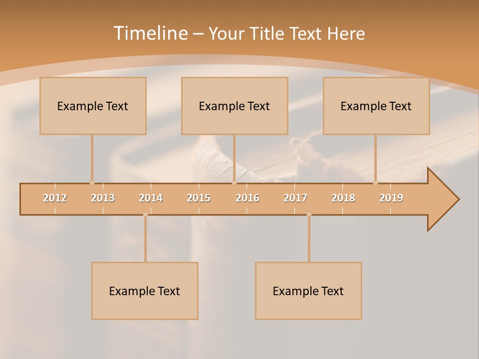 A Row Of Books Sitting On Top Of A Wooden Table PowerPoint Template