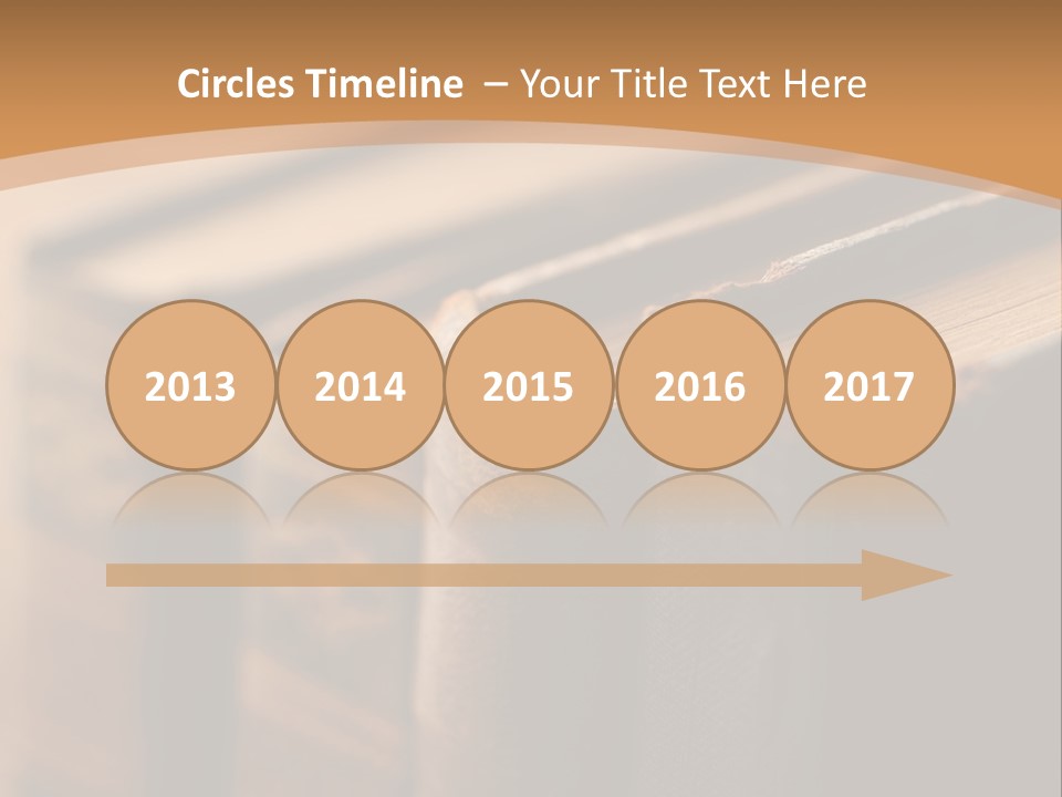 A Row Of Books Sitting On Top Of A Wooden Table PowerPoint Template