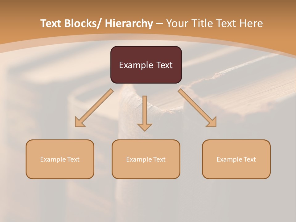 A Row Of Books Sitting On Top Of A Wooden Table PowerPoint Template