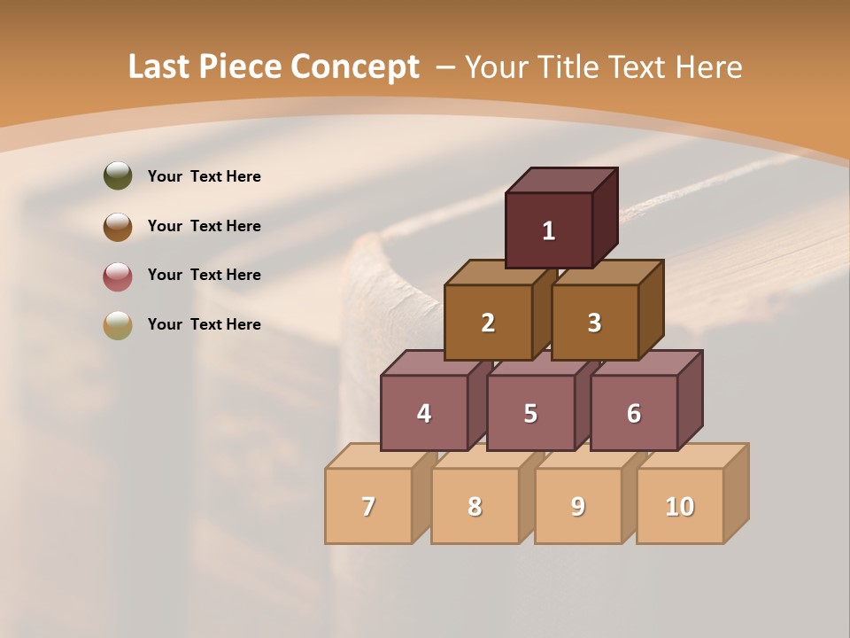 A Row Of Books Sitting On Top Of A Wooden Table PowerPoint Template