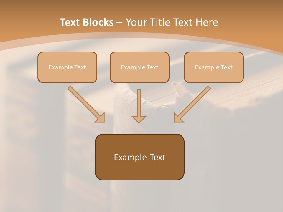 A Row Of Books Sitting On Top Of A Wooden Table PowerPoint Template