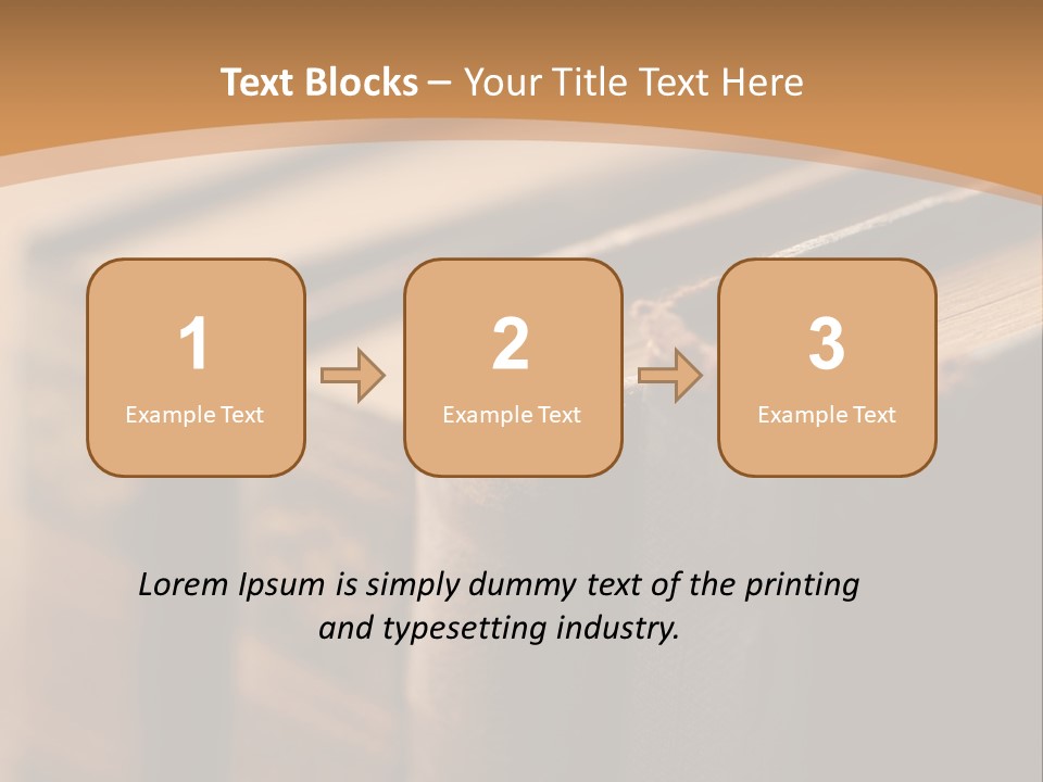 A Row Of Books Sitting On Top Of A Wooden Table PowerPoint Template