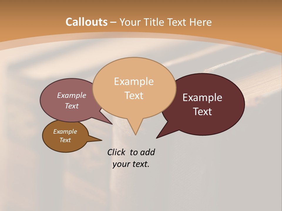 A Row Of Books Sitting On Top Of A Wooden Table PowerPoint Template