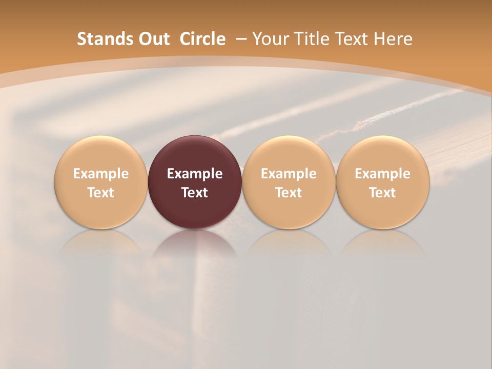 A Row Of Books Sitting On Top Of A Wooden Table PowerPoint Template