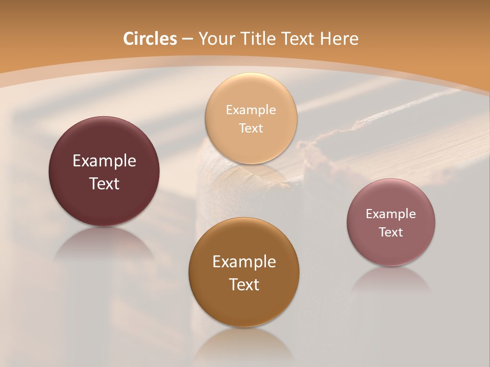 A Row Of Books Sitting On Top Of A Wooden Table PowerPoint Template