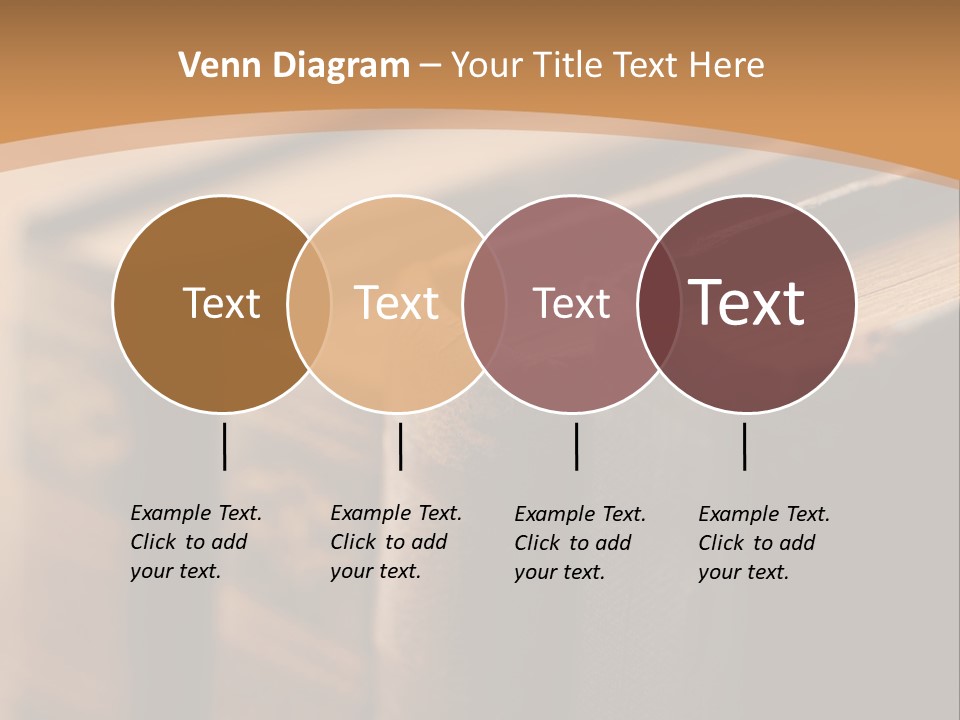 A Row Of Books Sitting On Top Of A Wooden Table PowerPoint Template
