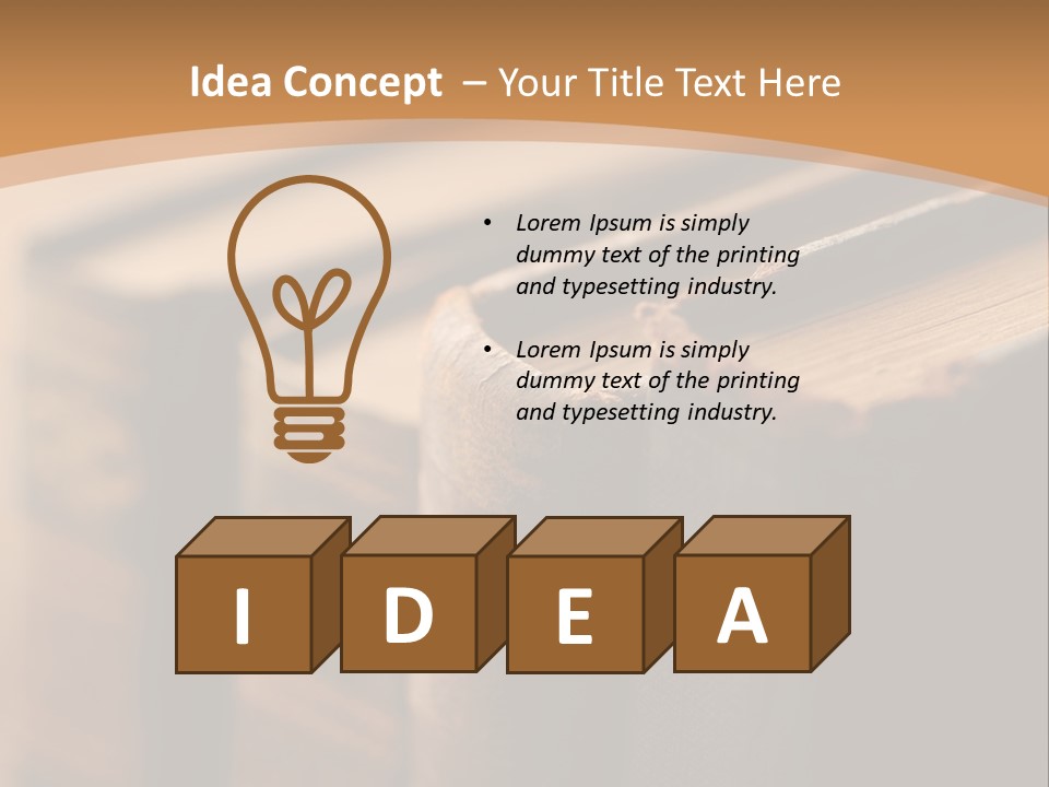 A Row Of Books Sitting On Top Of A Wooden Table PowerPoint Template