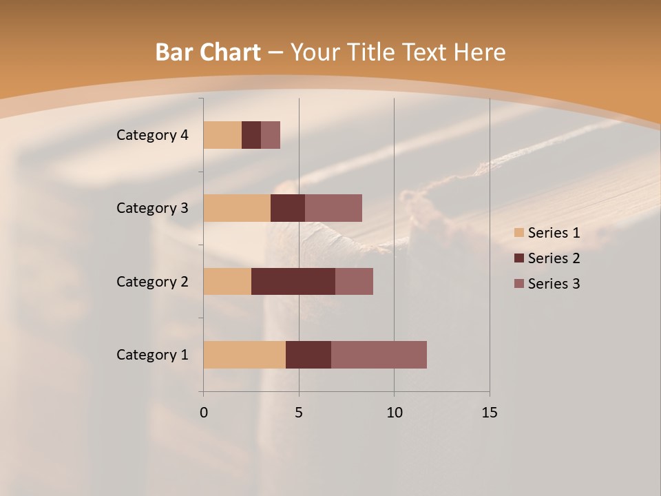 A Row Of Books Sitting On Top Of A Wooden Table PowerPoint Template