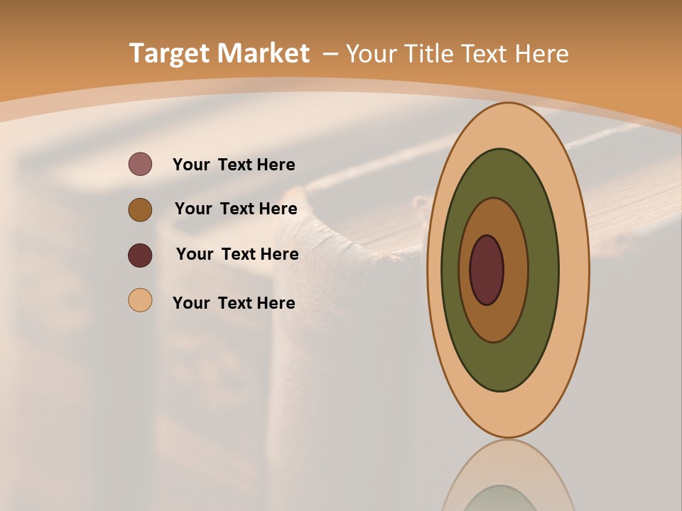 A Row Of Books Sitting On Top Of A Wooden Table PowerPoint Template