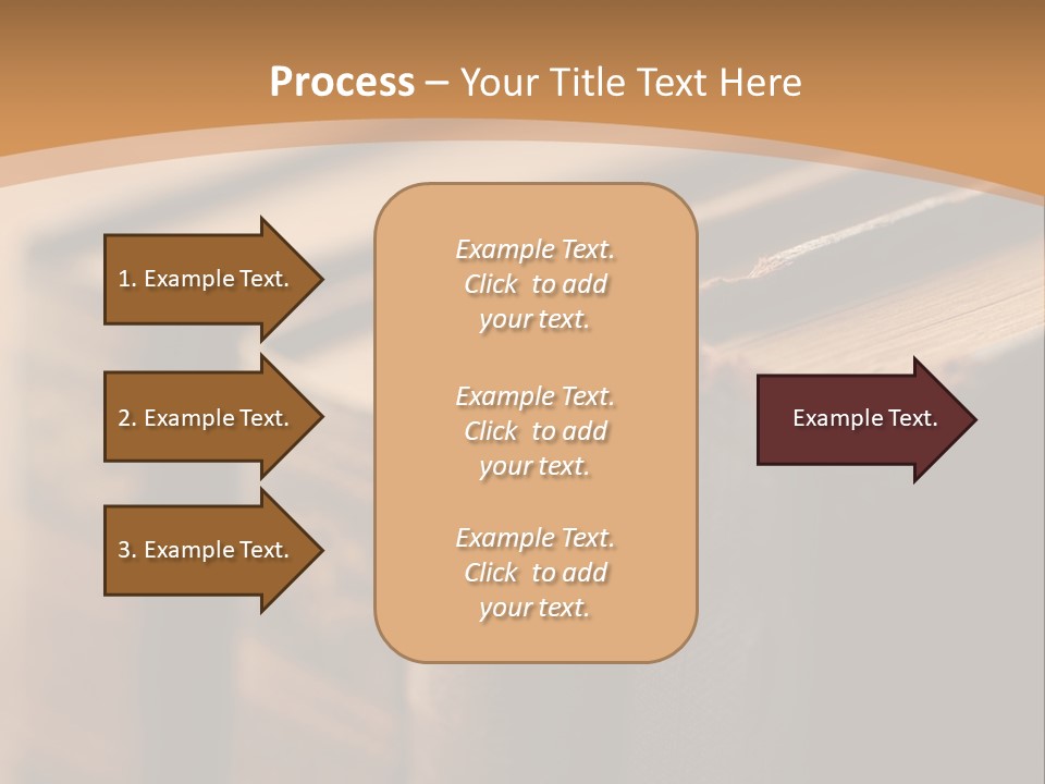 A Row Of Books Sitting On Top Of A Wooden Table PowerPoint Template