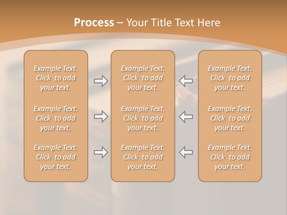 A Row Of Books Sitting On Top Of A Wooden Table PowerPoint Template