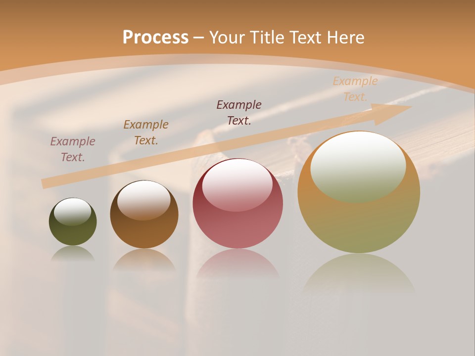 A Row Of Books Sitting On Top Of A Wooden Table PowerPoint Template