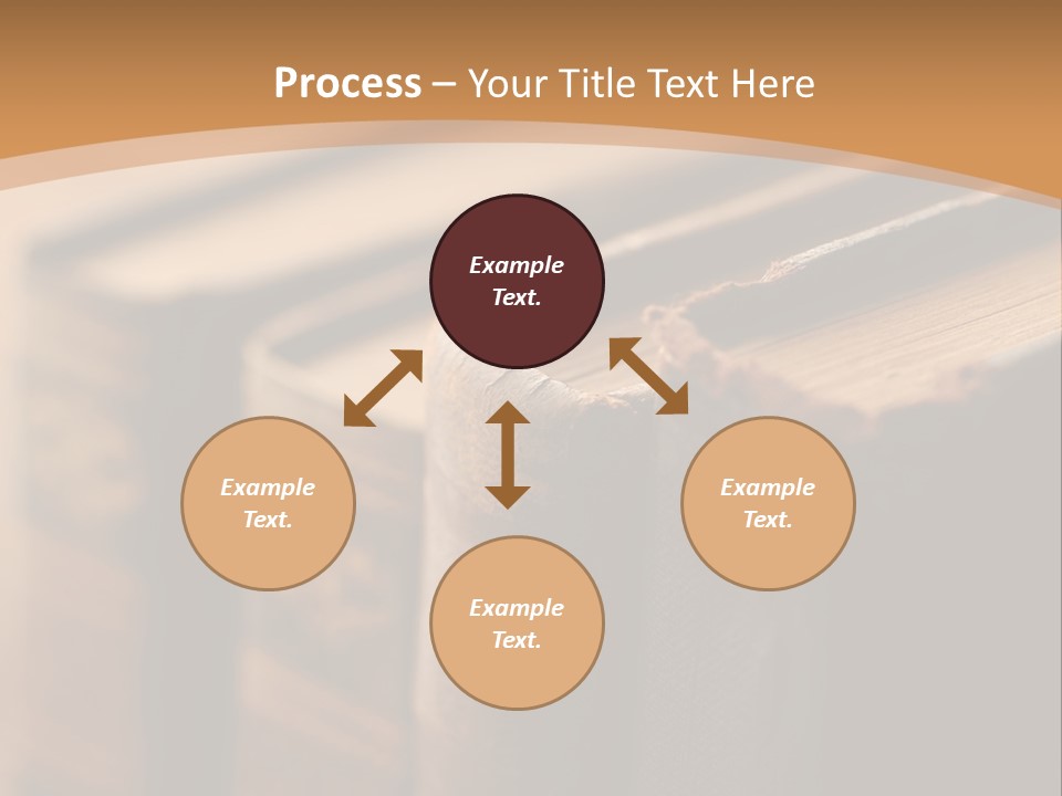 A Row Of Books Sitting On Top Of A Wooden Table PowerPoint Template