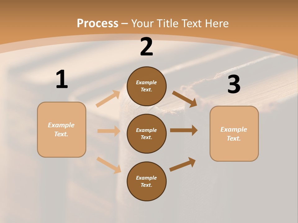 A Row Of Books Sitting On Top Of A Wooden Table PowerPoint Template