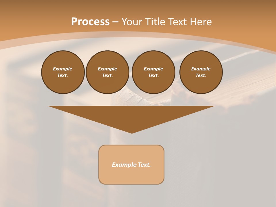 A Row Of Books Sitting On Top Of A Wooden Table PowerPoint Template