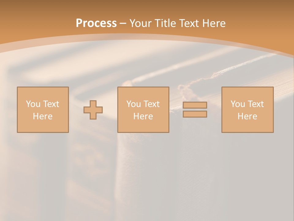 A Row Of Books Sitting On Top Of A Wooden Table PowerPoint Template