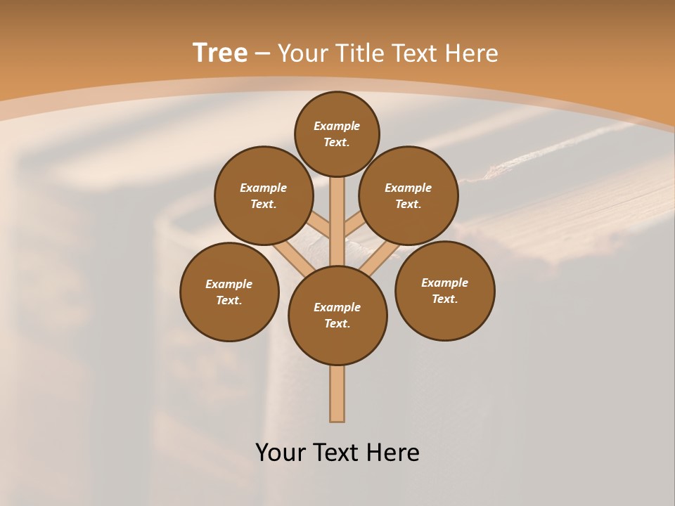 A Row Of Books Sitting On Top Of A Wooden Table PowerPoint Template