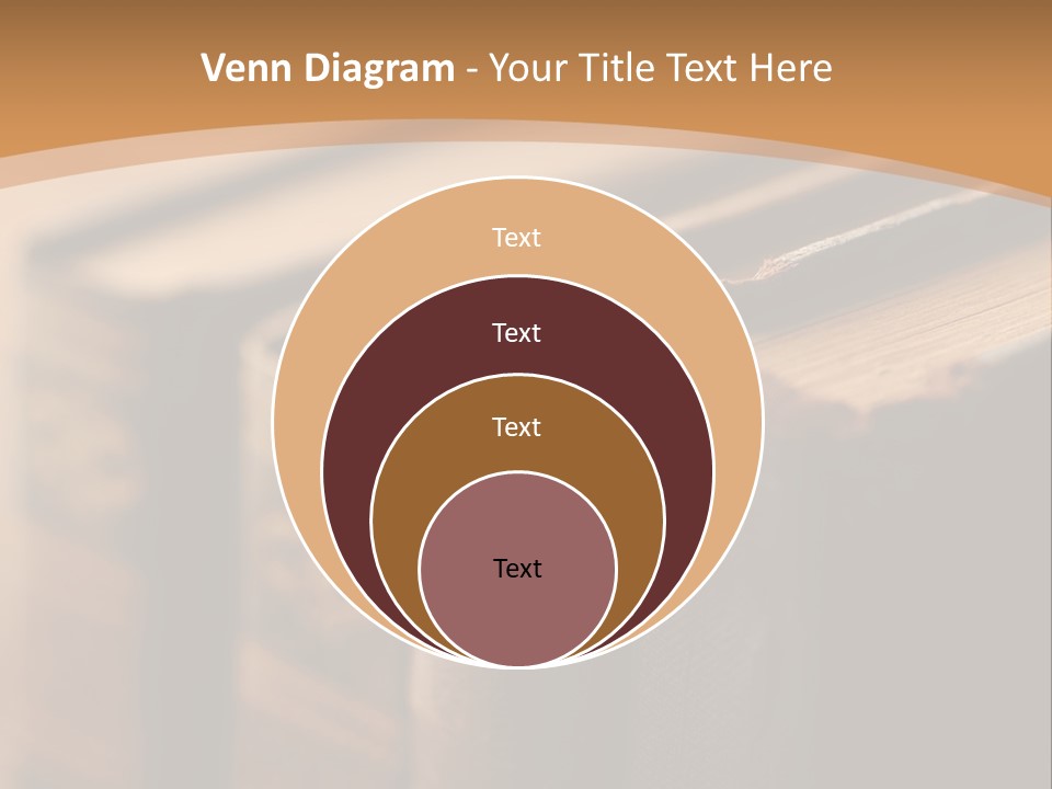 A Row Of Books Sitting On Top Of A Wooden Table PowerPoint Template