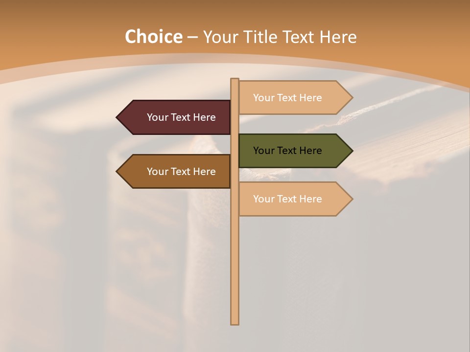 A Row Of Books Sitting On Top Of A Wooden Table PowerPoint Template