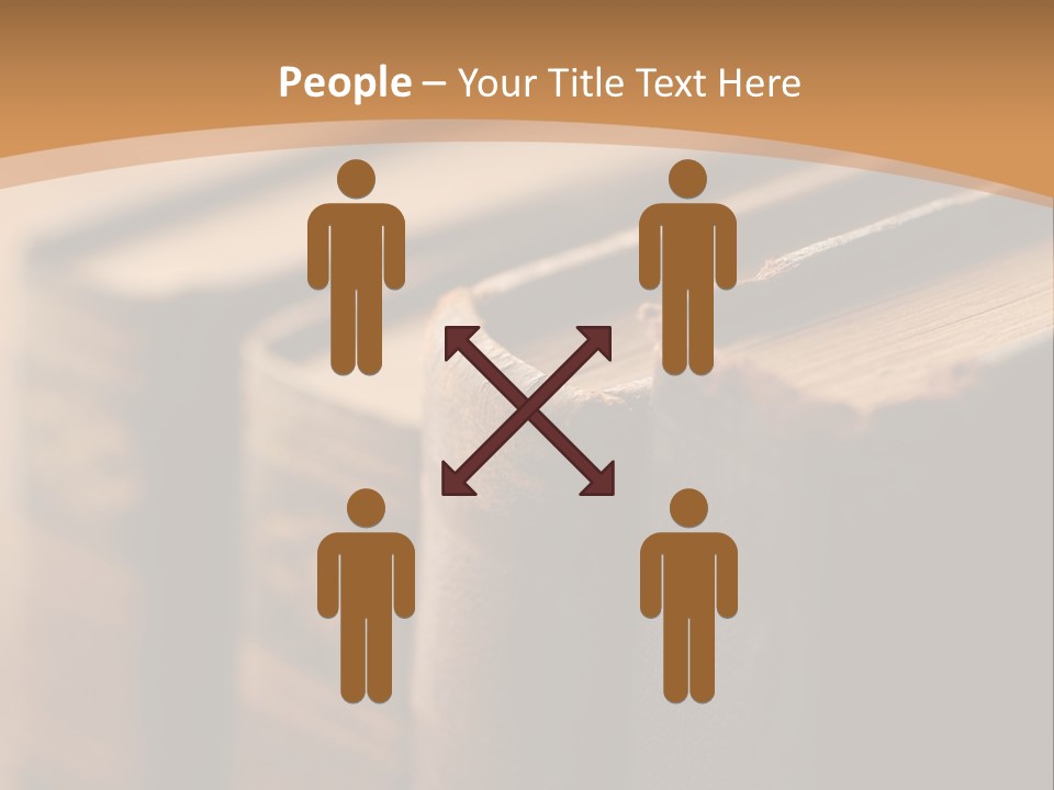 A Row Of Books Sitting On Top Of A Wooden Table PowerPoint Template