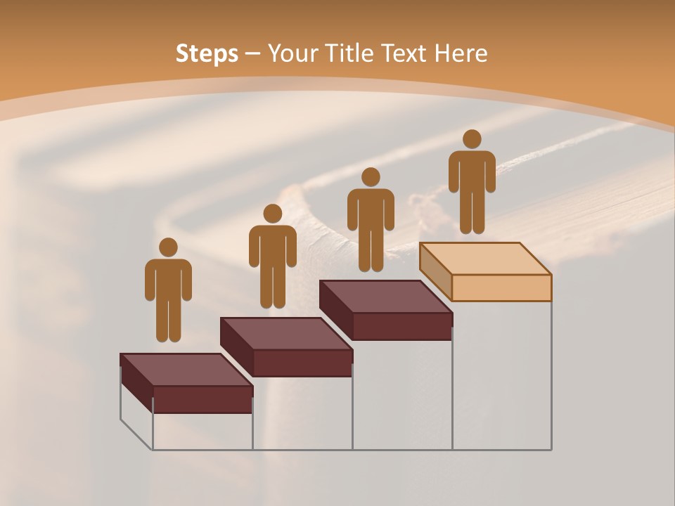 A Row Of Books Sitting On Top Of A Wooden Table PowerPoint Template