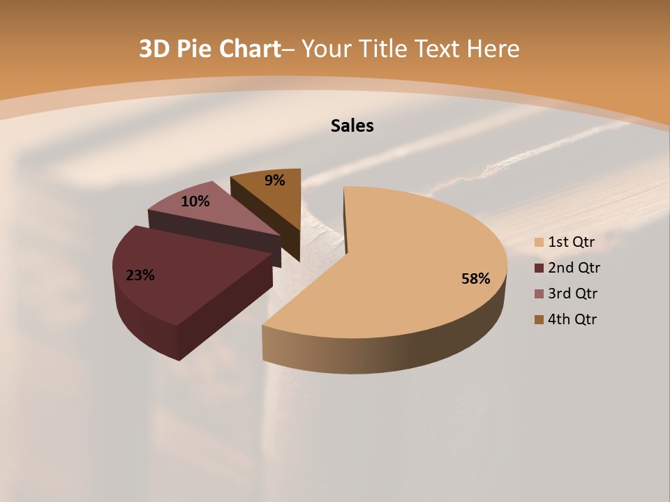 A Row Of Books Sitting On Top Of A Wooden Table PowerPoint Template