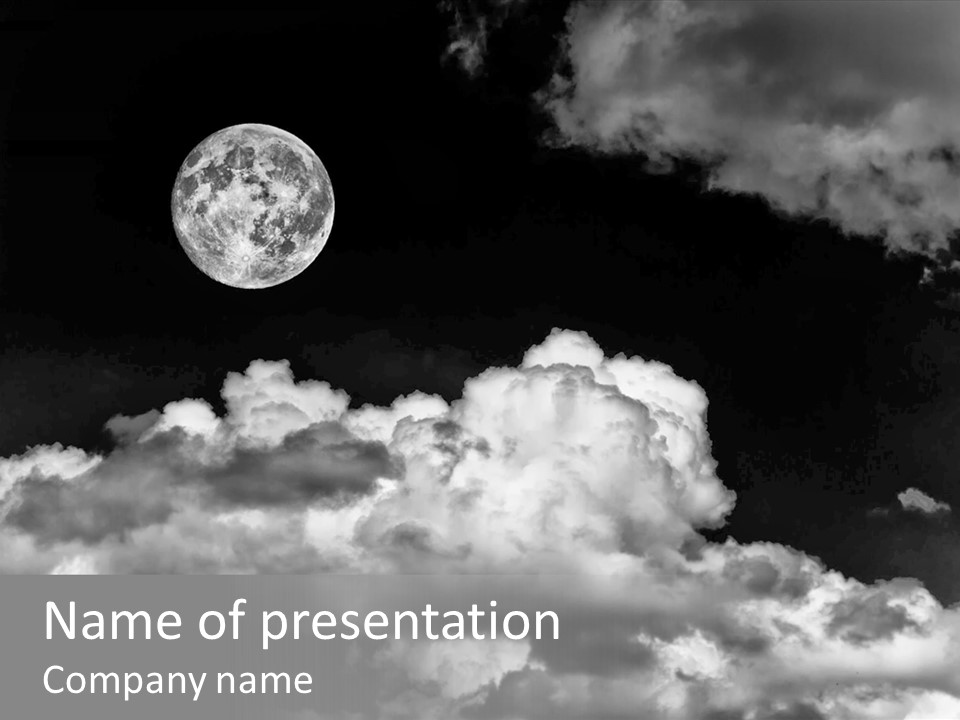 Dusk Reflection Cloudy PowerPoint Template