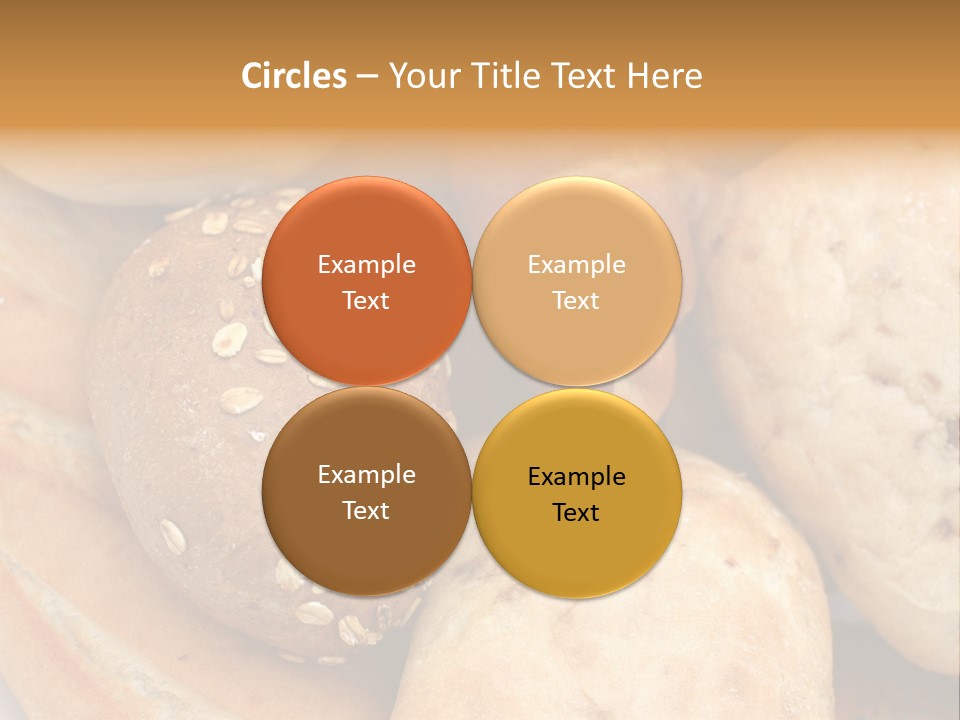 A Bunch Of Breads And Rolls On A Plate PowerPoint Template