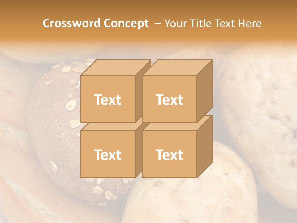 A Bunch Of Breads And Rolls On A Plate PowerPoint Template