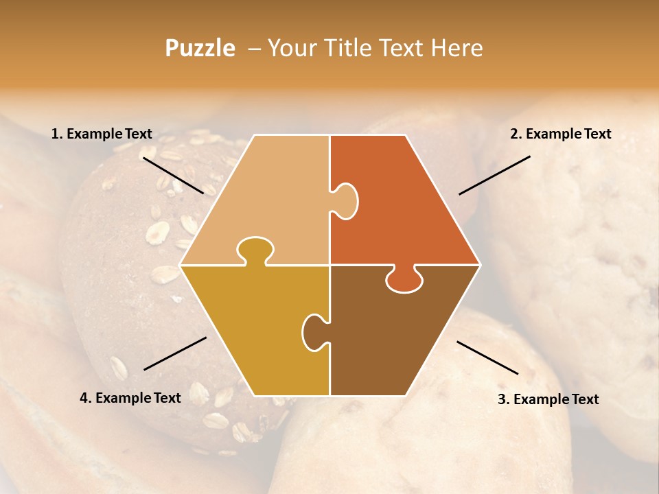 A Bunch Of Breads And Rolls On A Plate PowerPoint Template