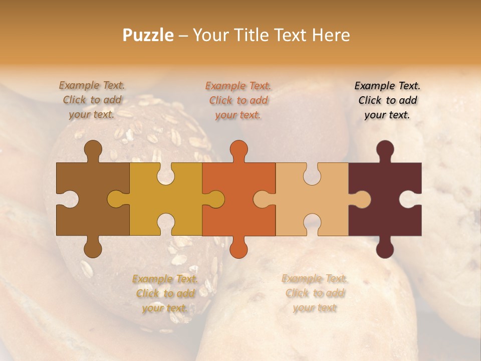 A Bunch Of Breads And Rolls On A Plate PowerPoint Template
