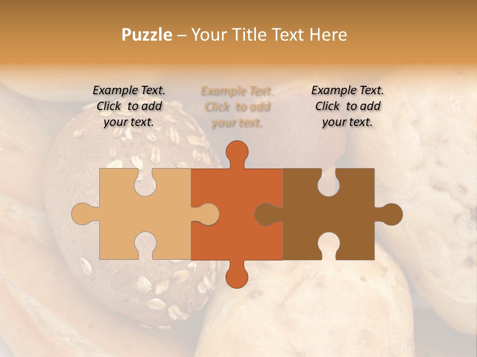 A Bunch Of Breads And Rolls On A Plate PowerPoint Template