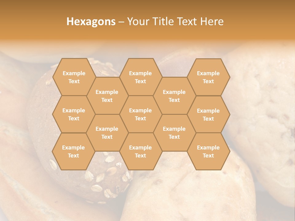 A Bunch Of Breads And Rolls On A Plate PowerPoint Template