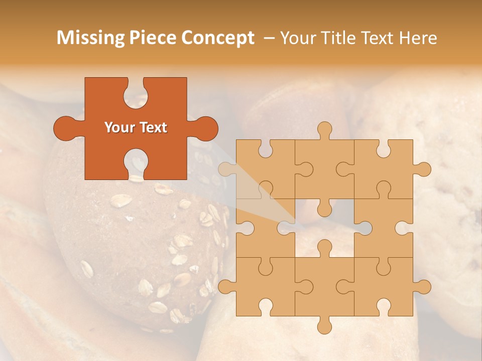 A Bunch Of Breads And Rolls On A Plate PowerPoint Template