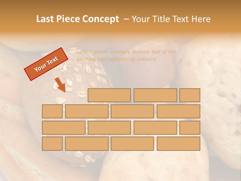 A Bunch Of Breads And Rolls On A Plate PowerPoint Template