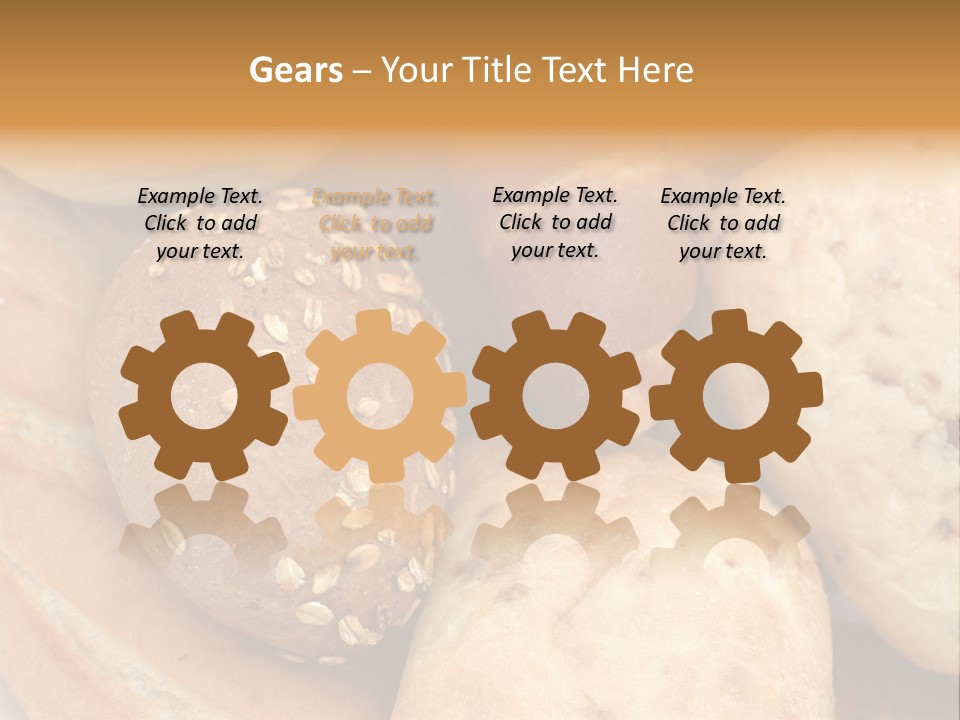 A Bunch Of Breads And Rolls On A Plate PowerPoint Template