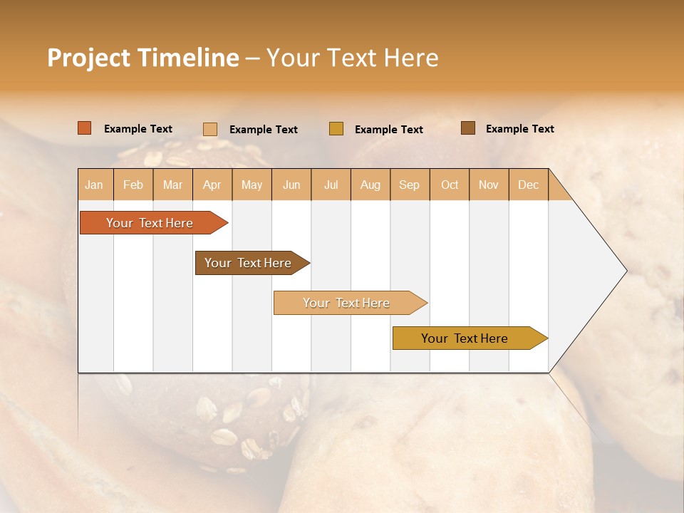 A Bunch Of Breads And Rolls On A Plate PowerPoint Template