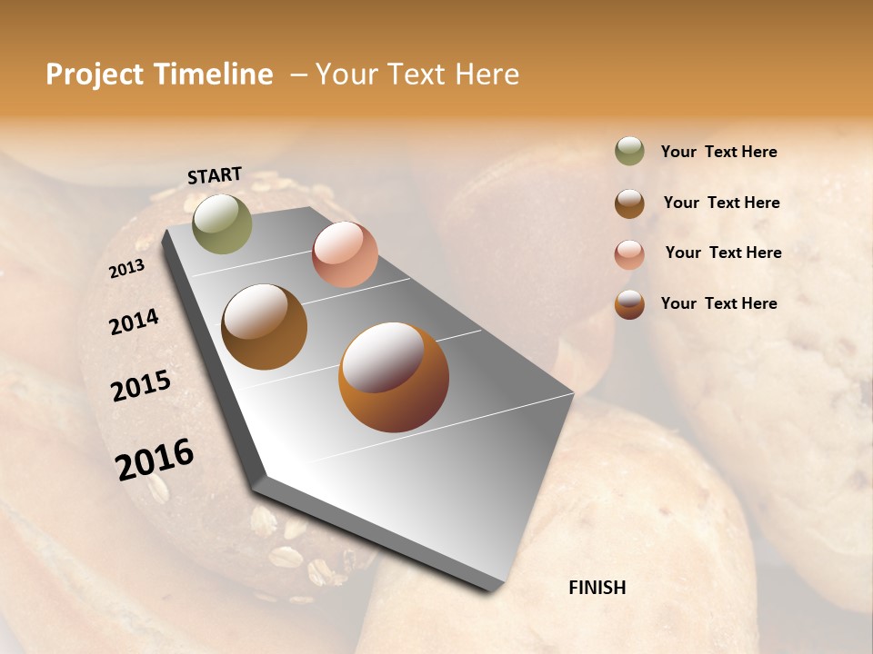 A Bunch Of Breads And Rolls On A Plate PowerPoint Template