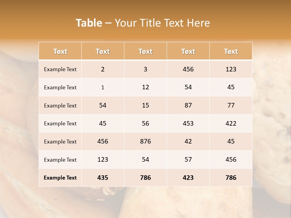 A Bunch Of Breads And Rolls On A Plate PowerPoint Template