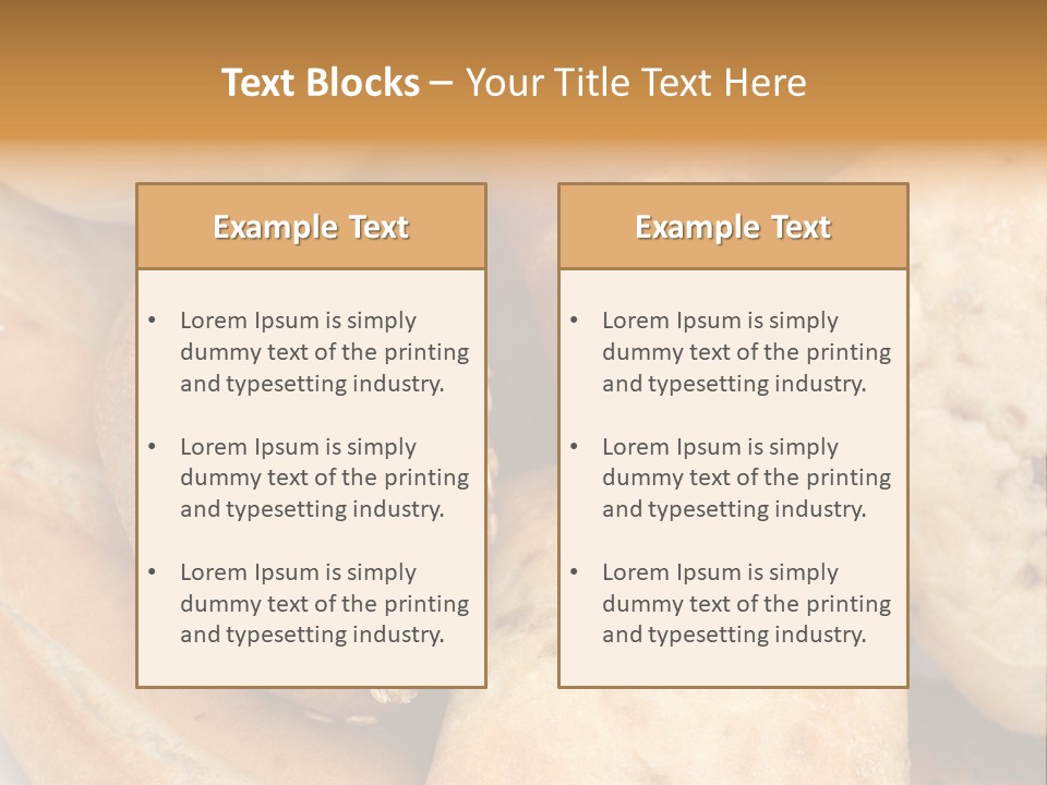 A Bunch Of Breads And Rolls On A Plate PowerPoint Template