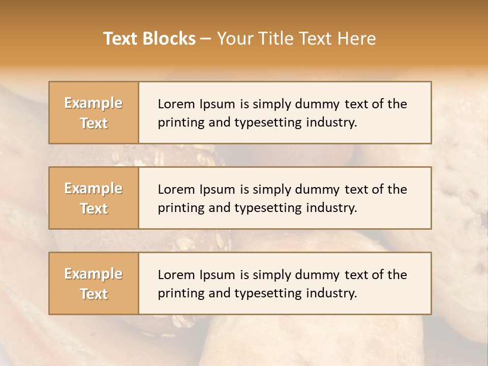 A Bunch Of Breads And Rolls On A Plate PowerPoint Template