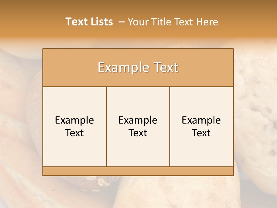 A Bunch Of Breads And Rolls On A Plate PowerPoint Template