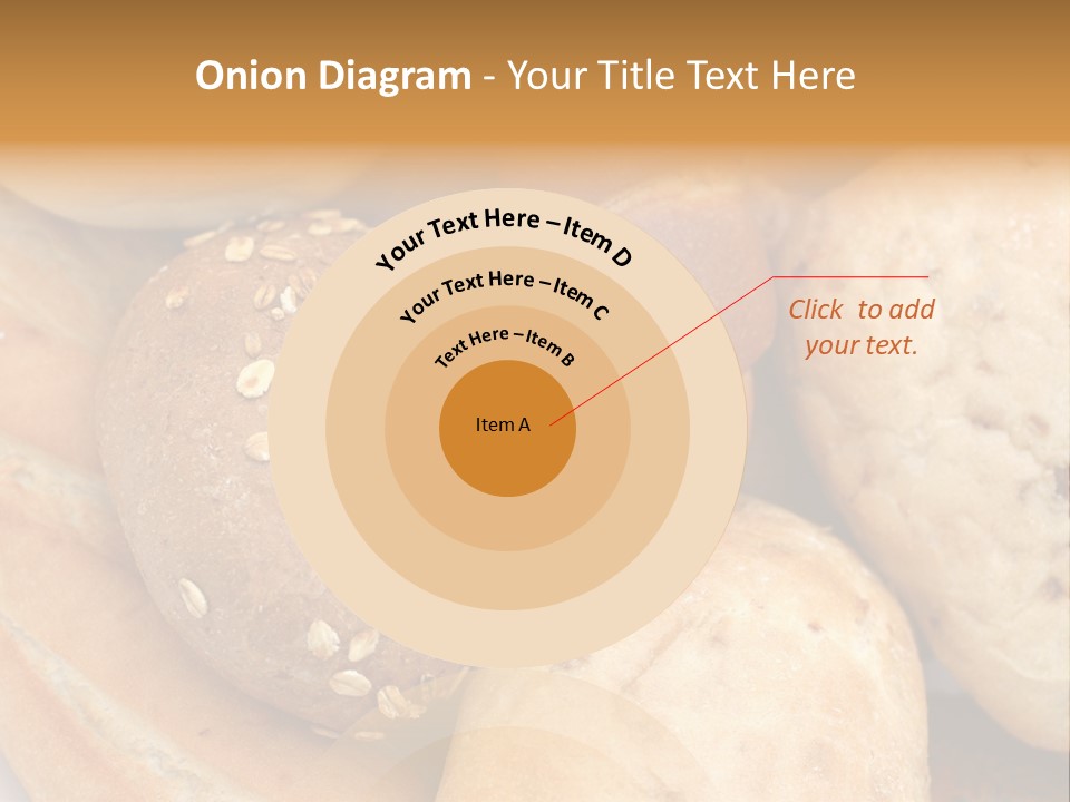 A Bunch Of Breads And Rolls On A Plate PowerPoint Template