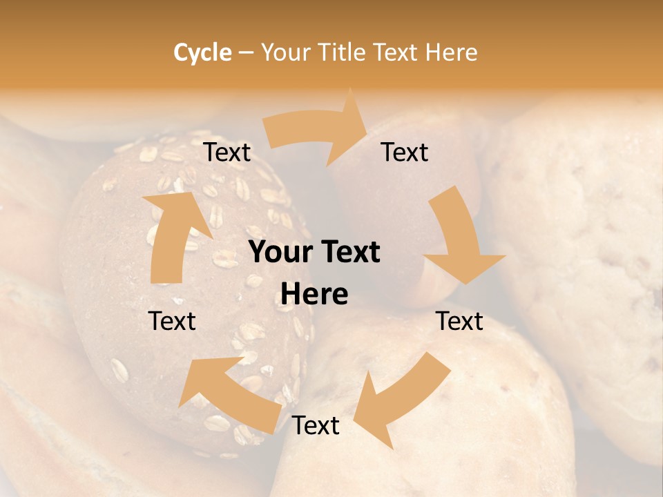 A Bunch Of Breads And Rolls On A Plate PowerPoint Template