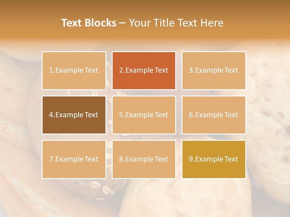 A Bunch Of Breads And Rolls On A Plate PowerPoint Template