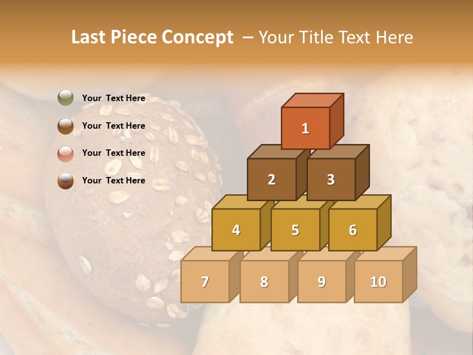 A Bunch Of Breads And Rolls On A Plate PowerPoint Template