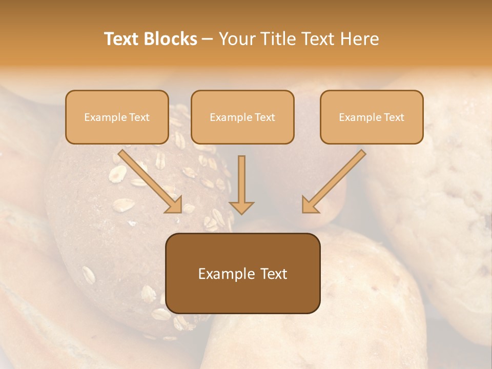 A Bunch Of Breads And Rolls On A Plate PowerPoint Template