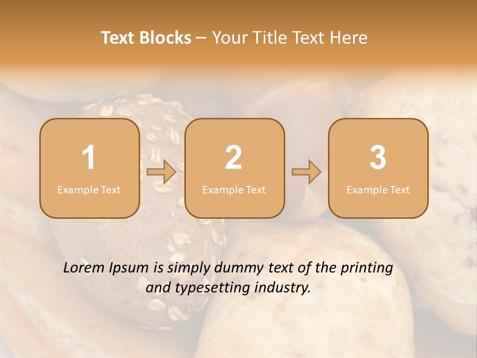 A Bunch Of Breads And Rolls On A Plate PowerPoint Template