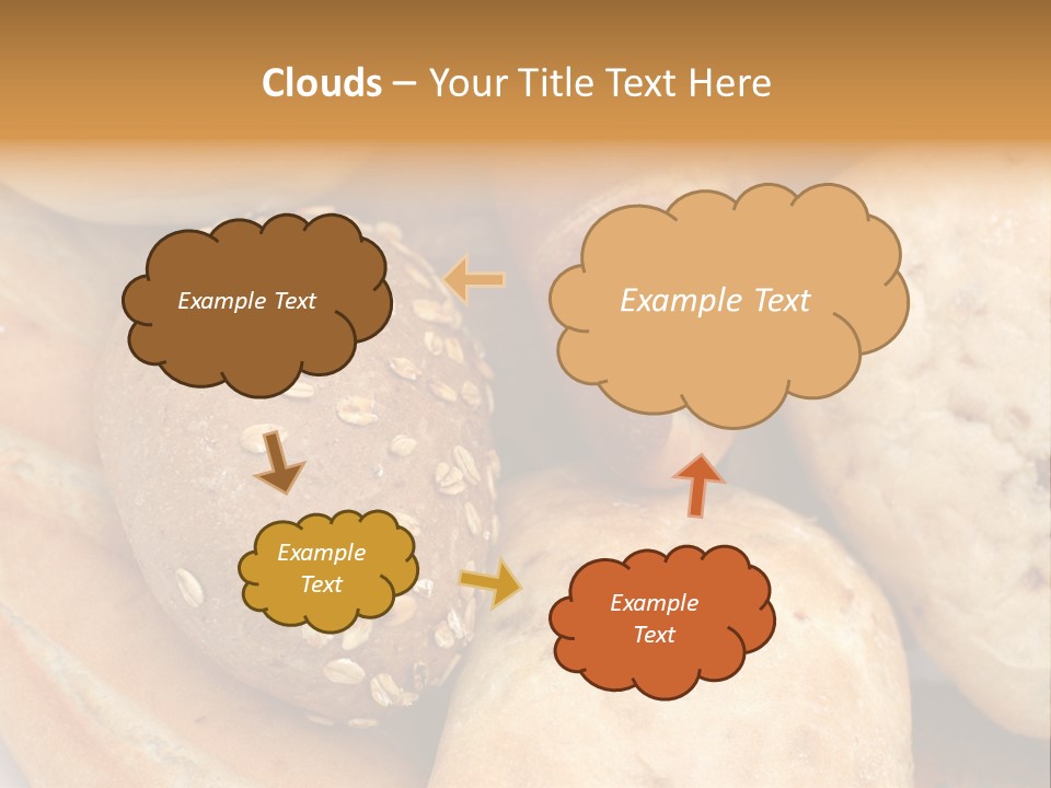 A Bunch Of Breads And Rolls On A Plate PowerPoint Template