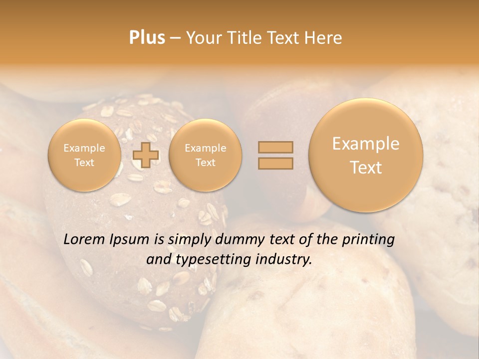 A Bunch Of Breads And Rolls On A Plate PowerPoint Template